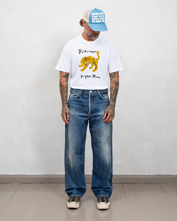 Visvim Jumbo Tee S/S Tiger Man, White