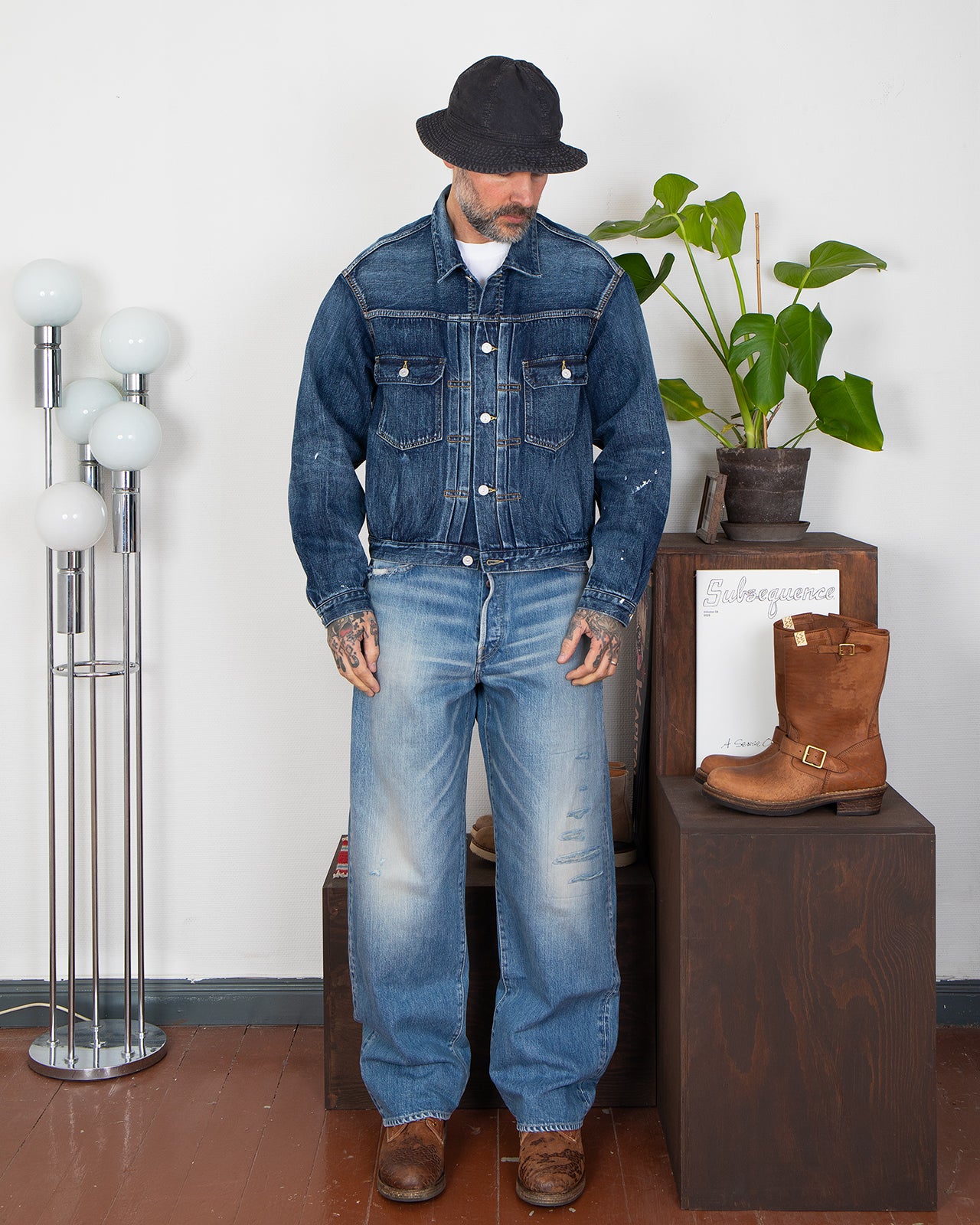 Visvim Social Sculpture 01 Ex Wide DMGD-43 - Pancho and Lefty