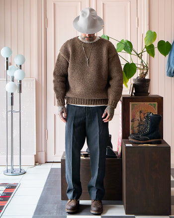 Visvim Amplus Boatneck Hand Knit,  Brown