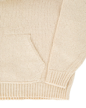 Visvim Amplus SB Knit Hoodie P.O. Ivory