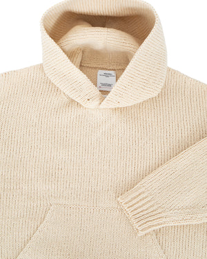 Visvim Amplus SB Knit Hoodie P.O. Ivory