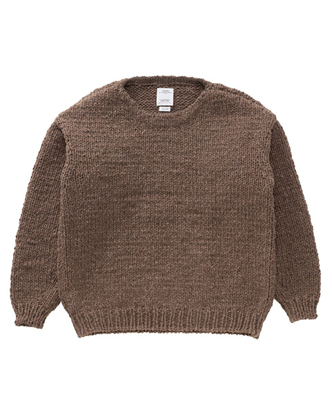 トップス visvim AMPLUS BOATNECK HAND-KNIT Visvim Amplus Boatneck Hand Knit, Brown – Pancho And Lefty