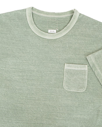 Visvim Amplus T-Shirt Uneven Dye, Light Green
