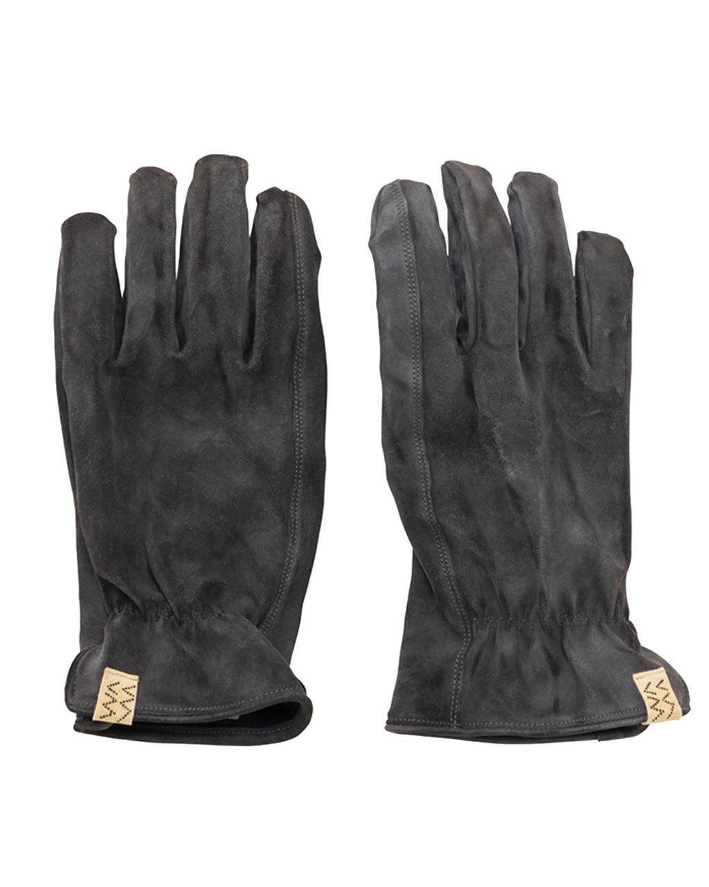 Visvim Leather Gloves, Damaged Black