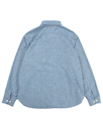 Visvim Briggs Chambray L/S DMGD LT.Indigo