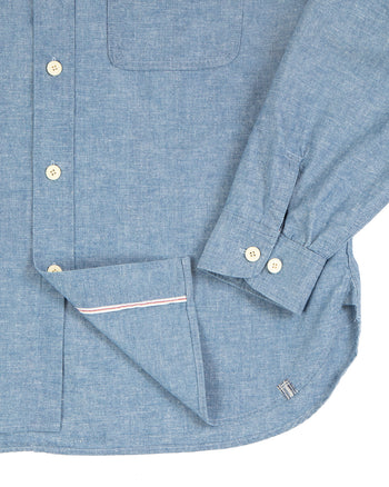 Visvim Briggs Chambray L/S DMGD LT.Indigo