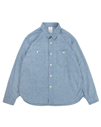 Visvim Briggs Chambray L/S DMGD LT.Indigo