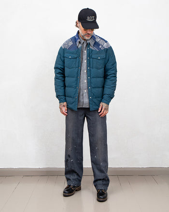 Visvim ICT Kerchief Down Jacket, Navy