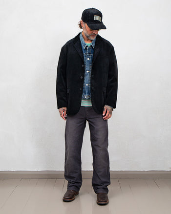 Visvim Burnstone Blazer Ridge Cords, Black