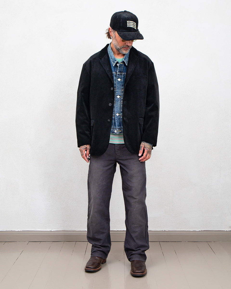 Visvim Burnstone Blazer Ridge Cords, Black