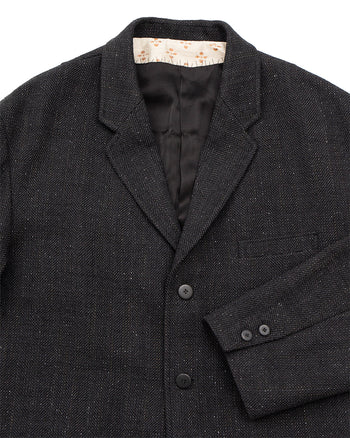 Visvim Burnstone Blazer Tweed, Black