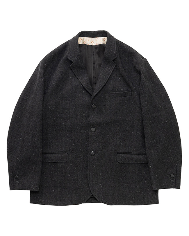 Visvim Burnstone Blazer Tweed, Black