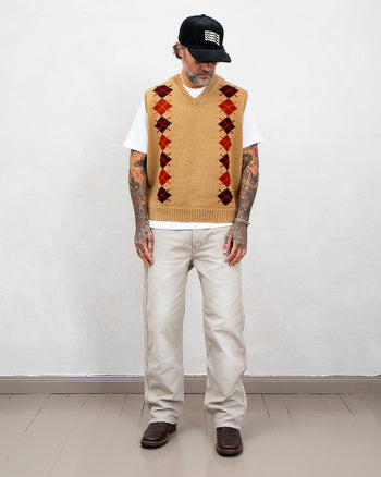 Visvim Diamante Vest Knit, Beige