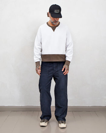 Visvim ICT Fellow Sweat L/S 2-Tone (N.D.), Lt. Mud