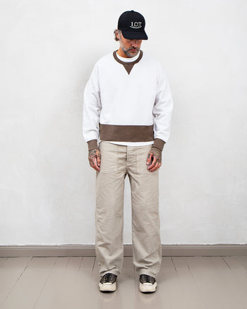 Visvim ICT Fellow Sweat L/S 2-Tone (N.D.), Lt. Mud