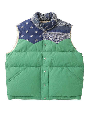 Visvim ICT Kerchief Down Vest, Green