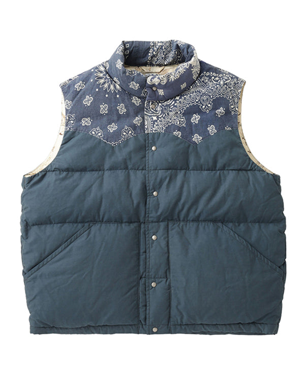 Visvim ICT Kerchief Down Vest, Navy