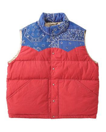 Visvim ICT Kerchief Down Vest, Red