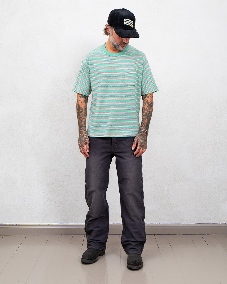 Visvim Border Tee S/S, (Fine Wool), Green