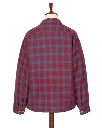 Visvim Keesey Check Down Jacket, Red