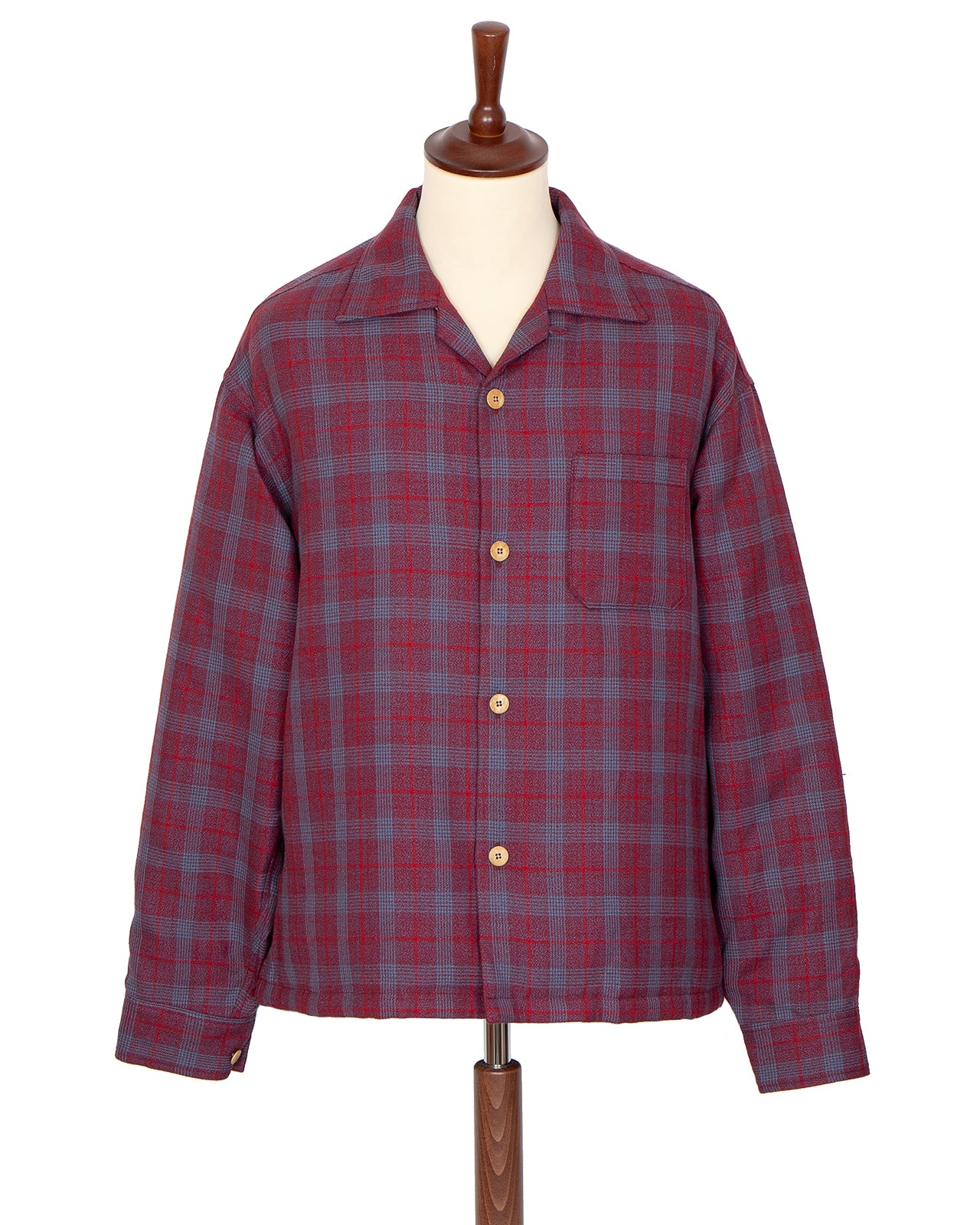 Visvim Keesey Check Down Jacket, Red