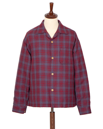 Visvim Keesey Check Down Jacket, Red