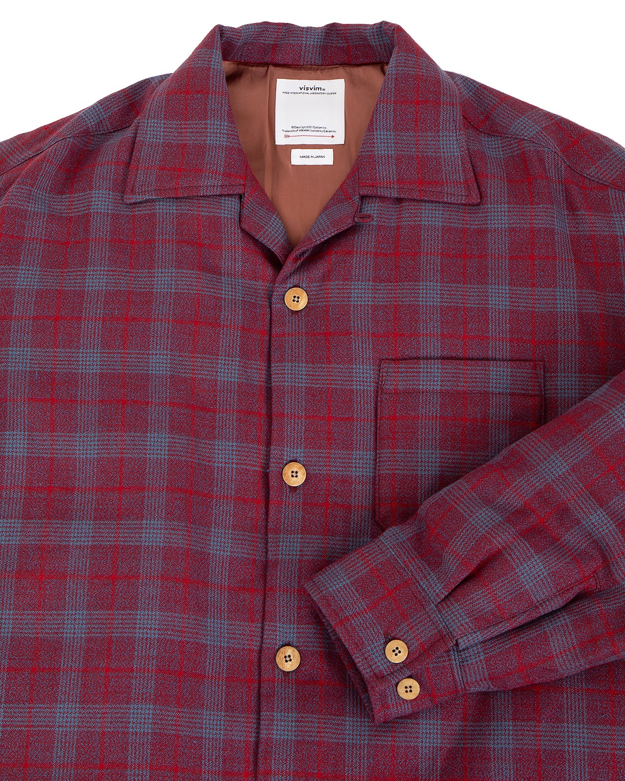 Visvim Keesey Check Down Jacket, Red