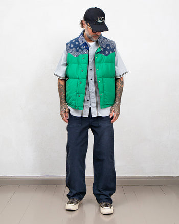Visvim ICT Kerchief Down Vest, Green