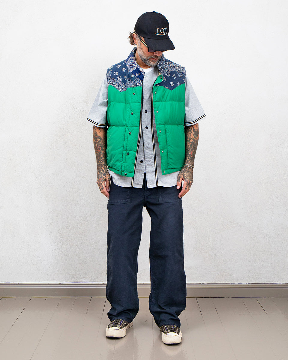 Visvim ICT Kerchief Down Vest, Green