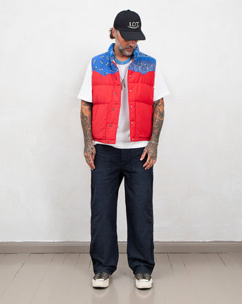 Visvim ICT Kerchief Down Vest, Red