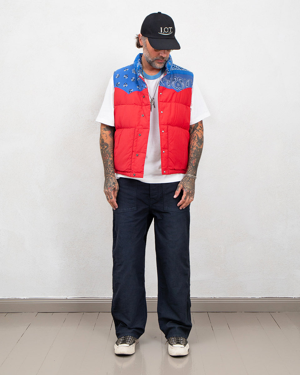 Visvim ICT Kerchief Down Vest, Red