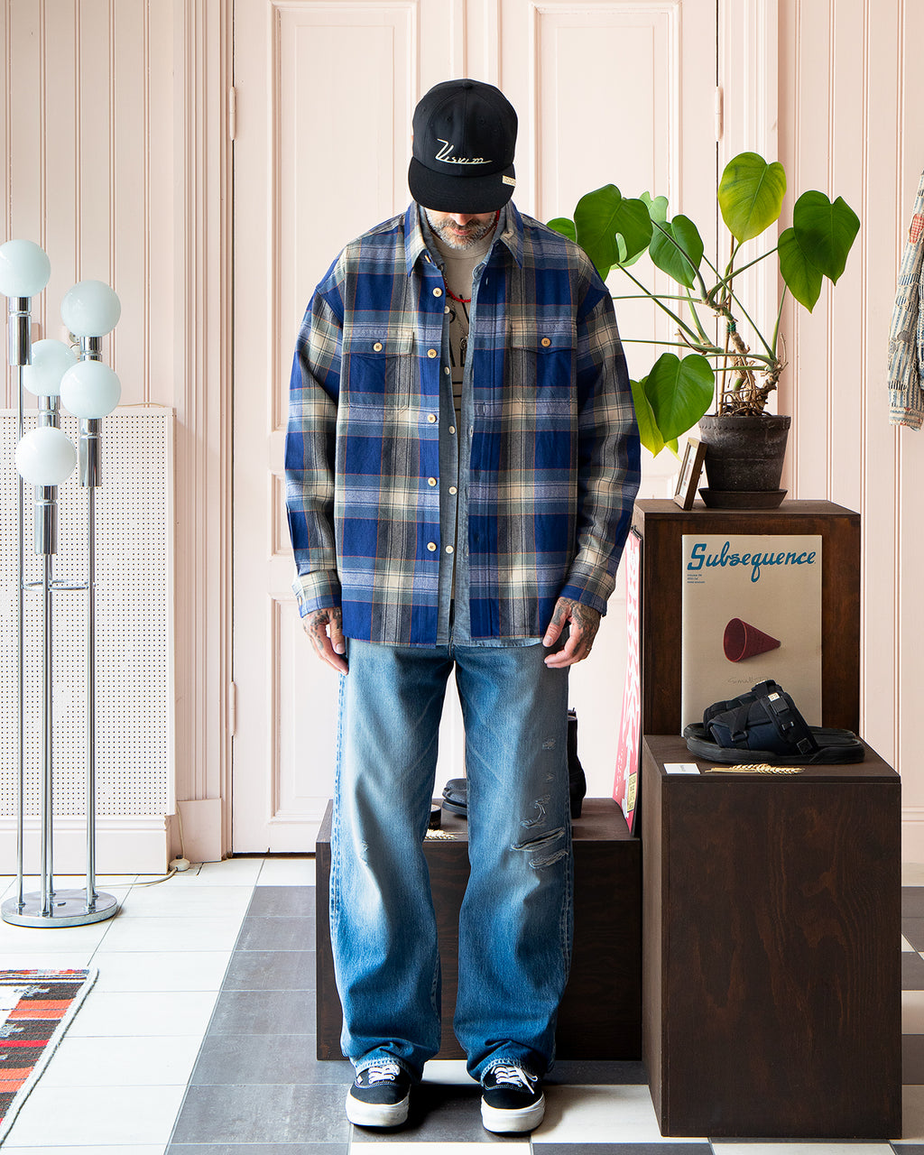 Visvim Lumber Check L/S, Blue