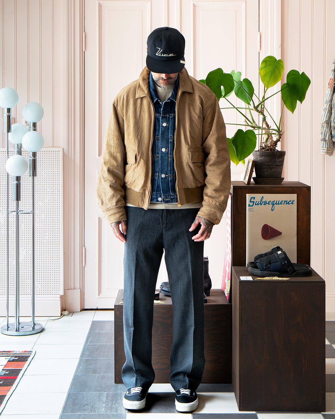 Visvim Mahon Jacket Suede IT, Sand