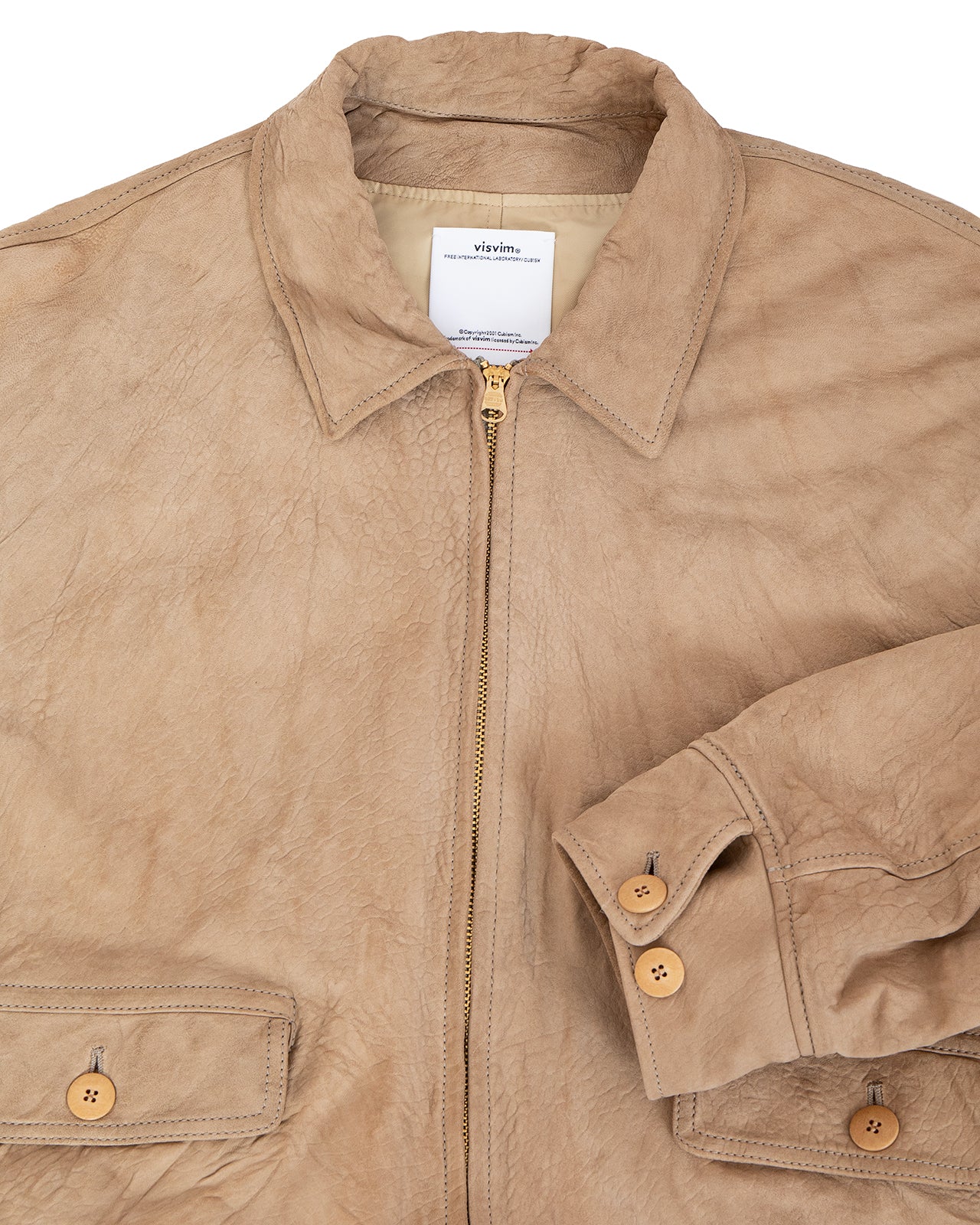 Visvim Mahon Jacket Suede IT, Sand