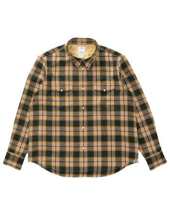 Visvim Meridian Check L/S, Green