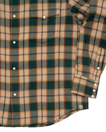 Visvim Meridian Check L/S, Green