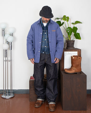 Visvim Osiris Down Coverall DMGD, Navy