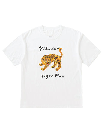 Visvim Jumbo Tee S/S Tiger Man, White