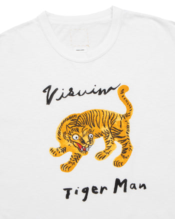 Visvim Jumbo Tee S/S Tiger Man, White