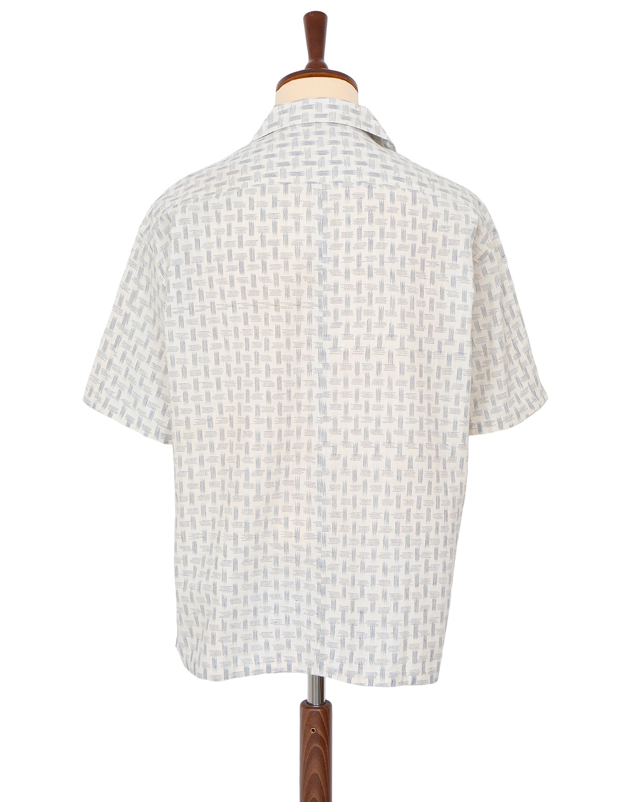 Visvim Wallis Shirt S/S Kasuri, Ivory