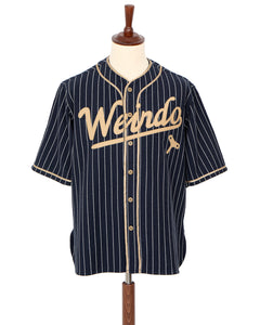 Weirdo Wind Up SS Baseball Shirt, Navy