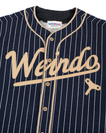 Weirdo Wind Up SS Baseball Shirt, Navy