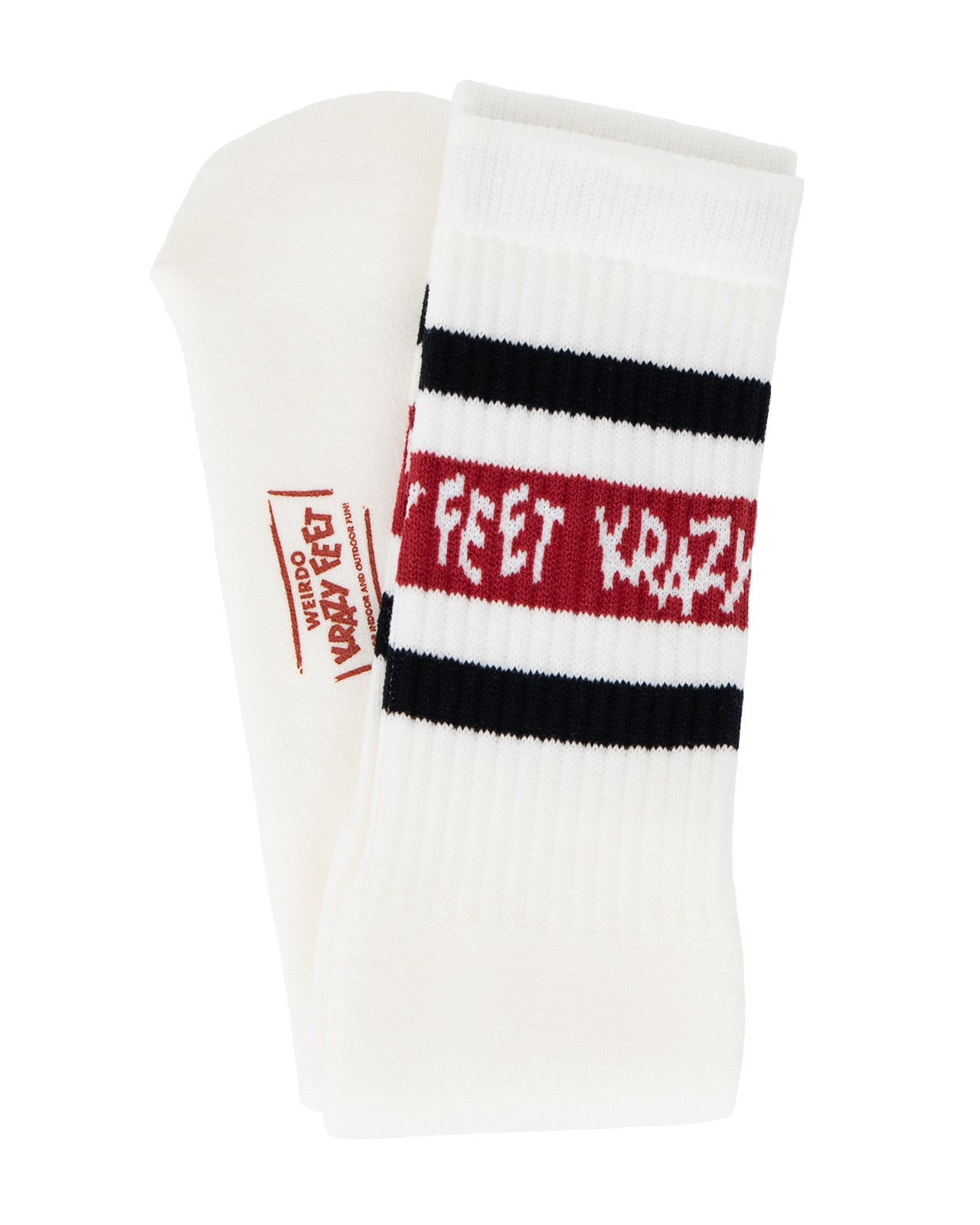 Weirdo Krazy Feet Tube Socks, Red