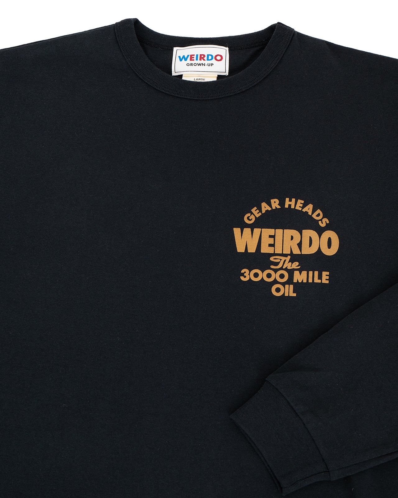 Weirdo 3000 Mile Long Sleeve Shirt, Black x Mustard