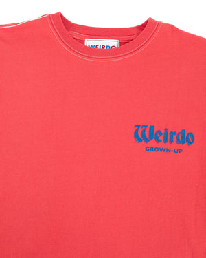 Weirdo W Shield T-Shirt, Red