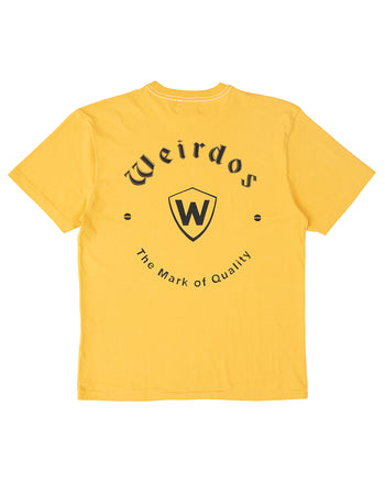 Weirdo W Shield T-Shirt, Mustard