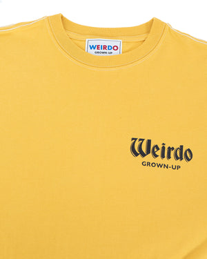 Weirdo W Shield T-Shirt, Mustard