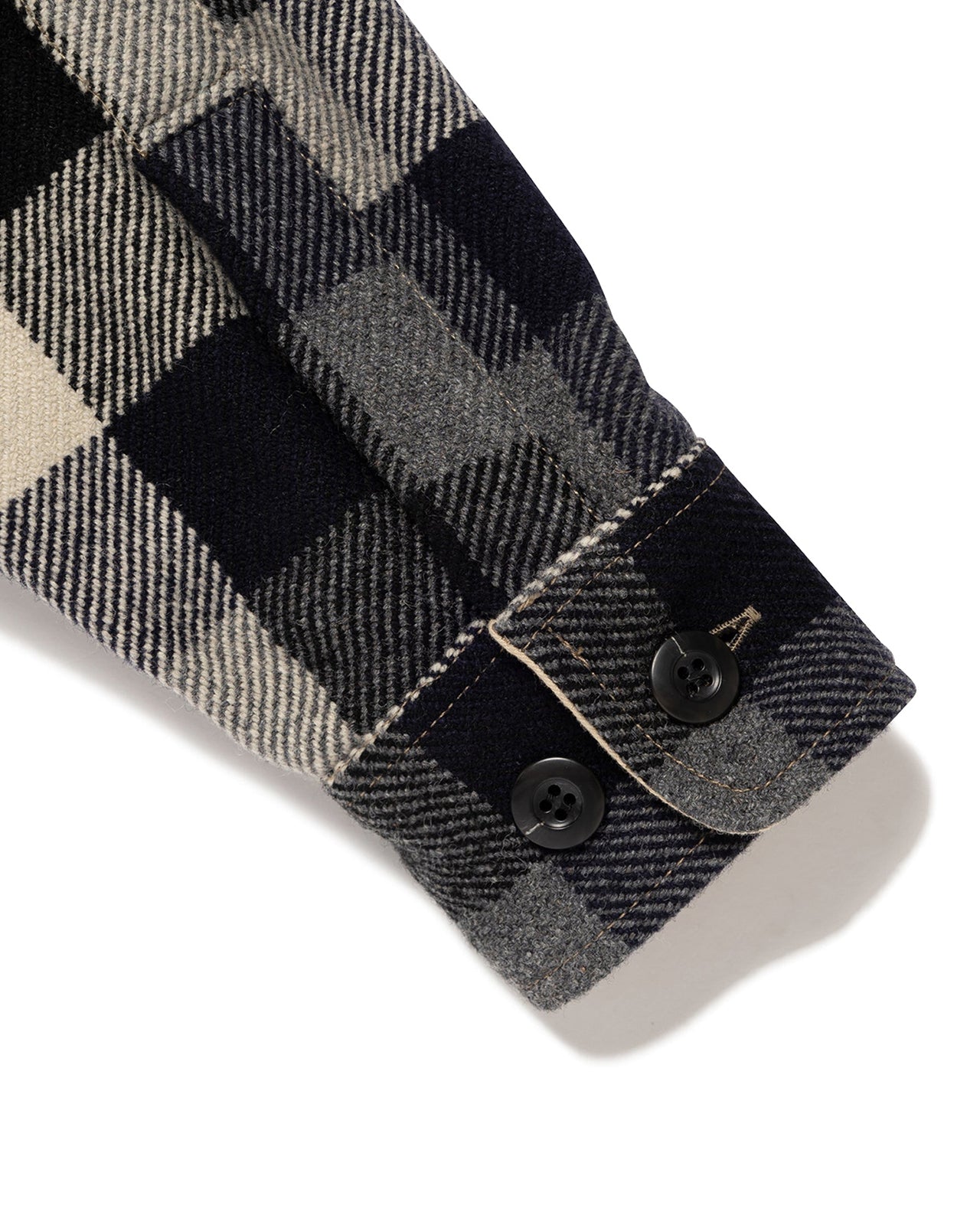 Human Made Wool Check Shirt Jacket, Black