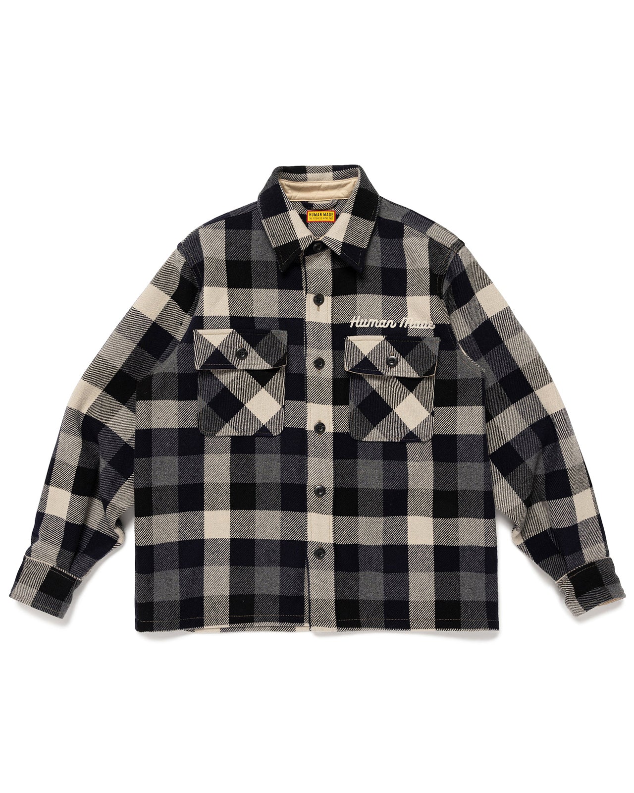 Human Made Wool Check Shirt Jacket, Black