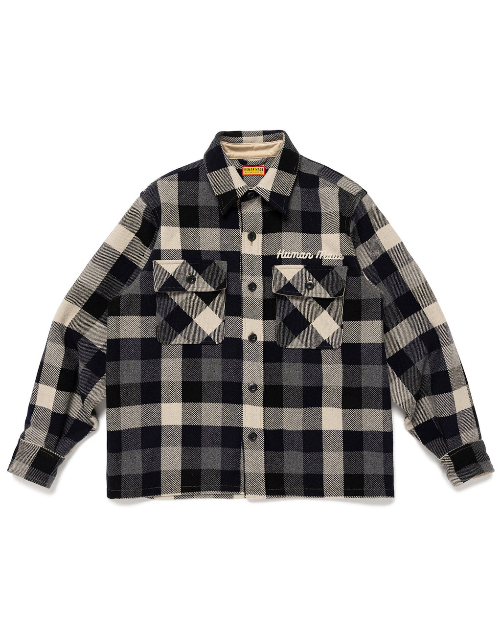 Human Made Wool Check Shirt Jacket, Black